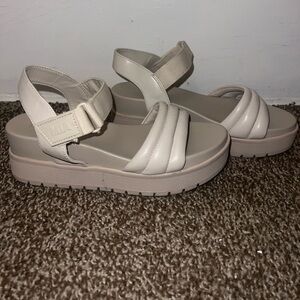MIA Cream Platform Sandals
